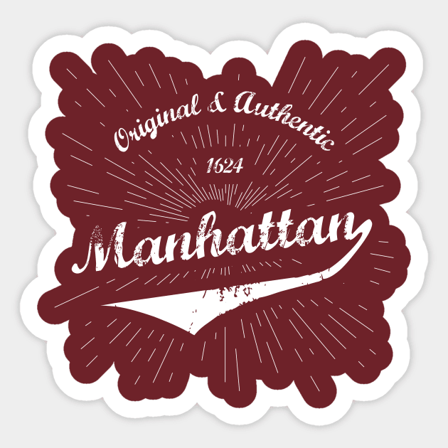 Original Manhattan City Shirt Sticker by Teevolution